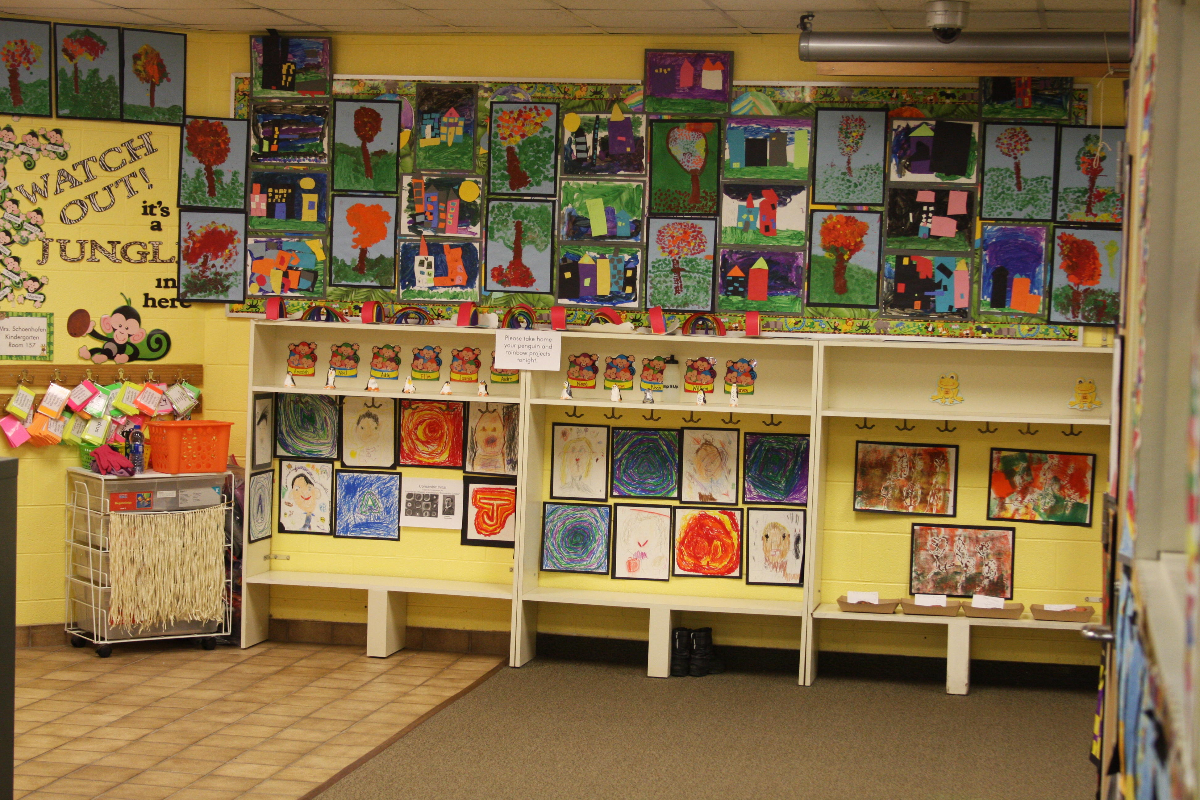 kindergarten art display
