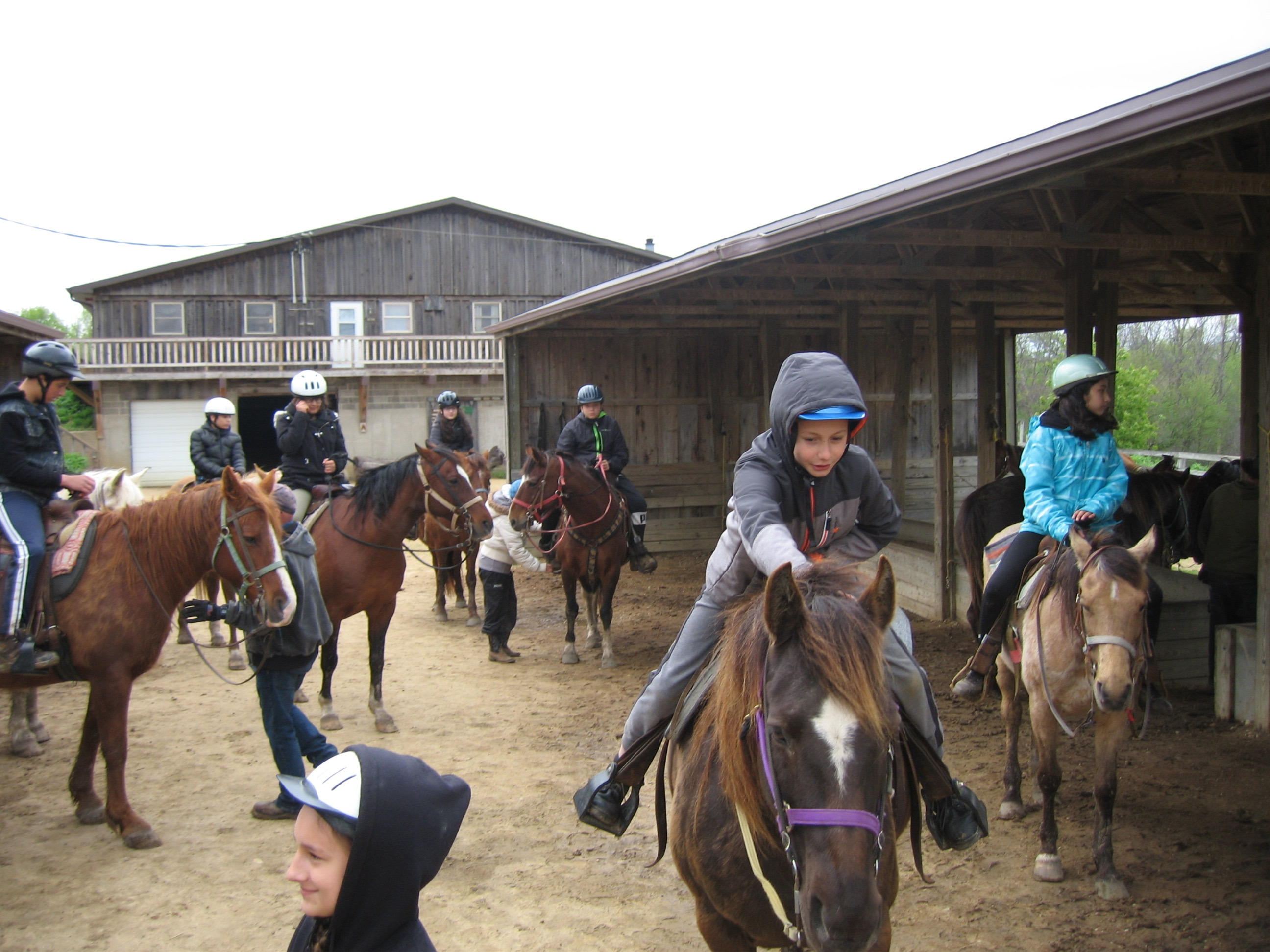 Outdoor Education Trips Students on horse back