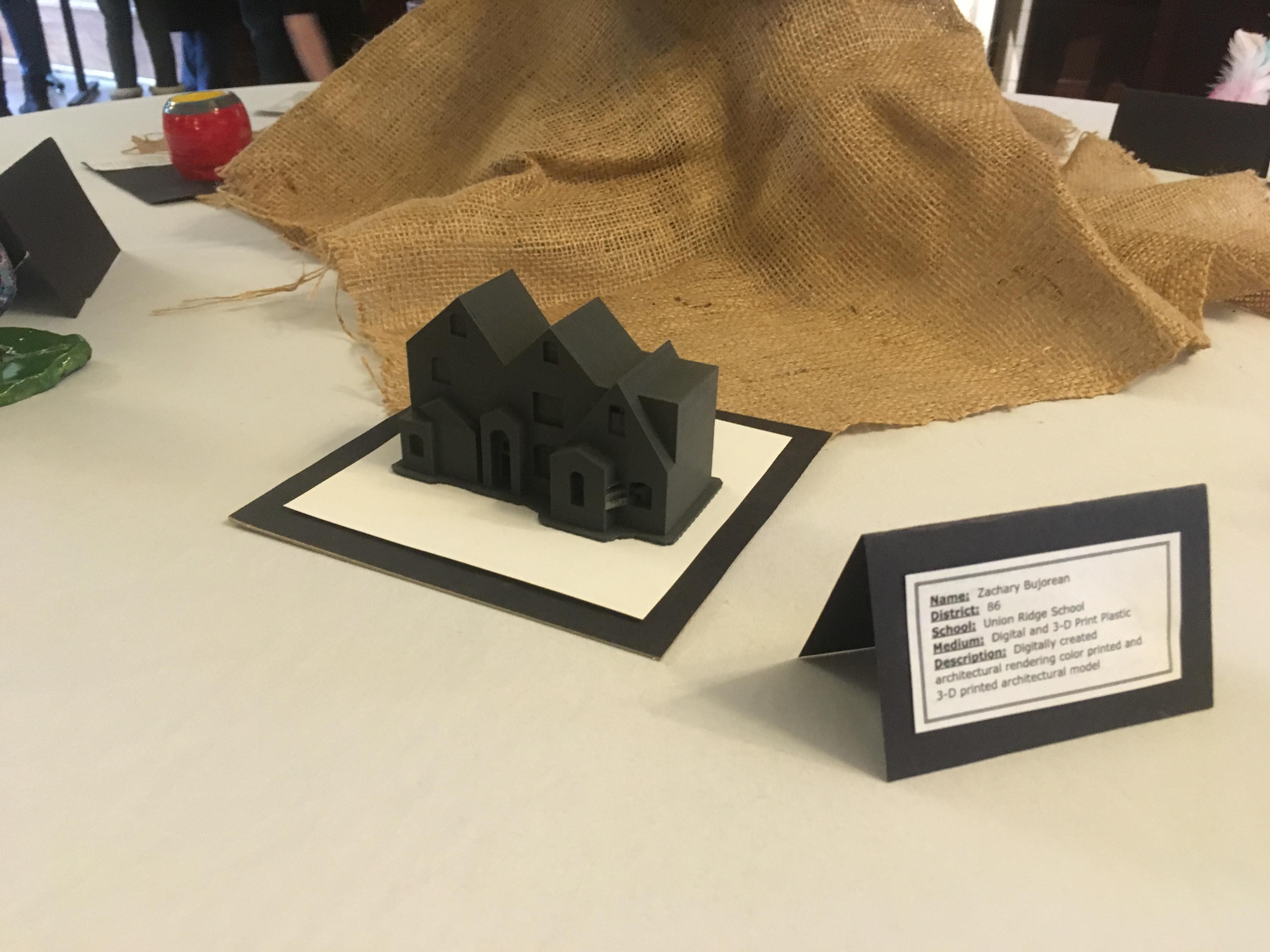 artwork exposition, 3d printed house