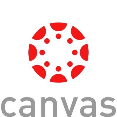 logo of canvas, our learning management system. 